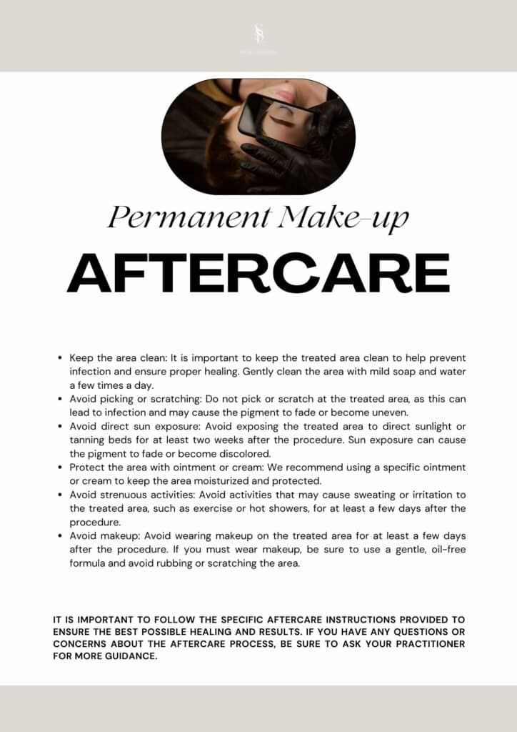Aftercare permanent makeup
